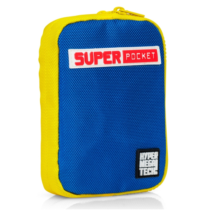 Blaze Evercade Hmt Super Pocket kangaskotelo - sininen/keltainen ryhmässä KODINELEKTRONIIKKA / Pelikonsolit & Tarvikkeet / Muut pelit @ TP E-commerce Nordic AB (D16971)
