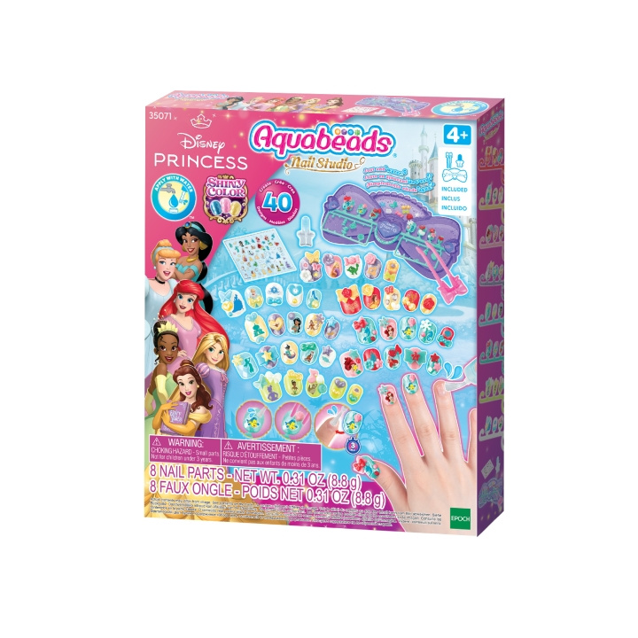 Aquabeads Nail Studio Disney Princess kynsisuunnittelusarja - (35071) ryhmässä LELUT, TUOTTEET LAPSILLE JA VAUVOILLE / Leikkikalut, Askartelu &Pelit / Käsityöt @ TP E-commerce Nordic AB (D17132)