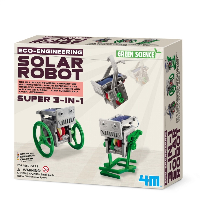 4M Eco-Engineering 3-in-1 Mini Solar Robot - (4M-3377) ryhmässä LELUT, TUOTTEET LAPSILLE JA VAUVOILLE / Leikkikalut, Askartelu &Pelit / Kokeilu ja tee-se-itse @ TP E-commerce Nordic AB (D17277)