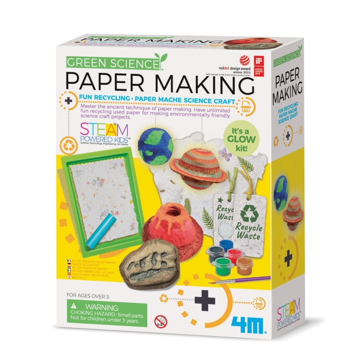 4M Vihreä tiede - Paperinvalmistus (4M-03439) ryhmässä LELUT, TUOTTEET LAPSILLE JA VAUVOILLE / Leikkikalut, Askartelu &Pelit / Kokeilu ja tee-se-itse @ TP E-commerce Nordic AB (D17282)