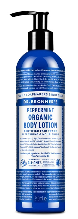 Dr. Bronner\'s Dr. Bronner\'s - Orgaaninen vartalovoide piparminttu 240 ml ryhmässä KAUNEUS JA TERVEYS / Ihonhoito / Kehon hoito / Vartalovoide @ TP E-commerce Nordic AB (D17340)