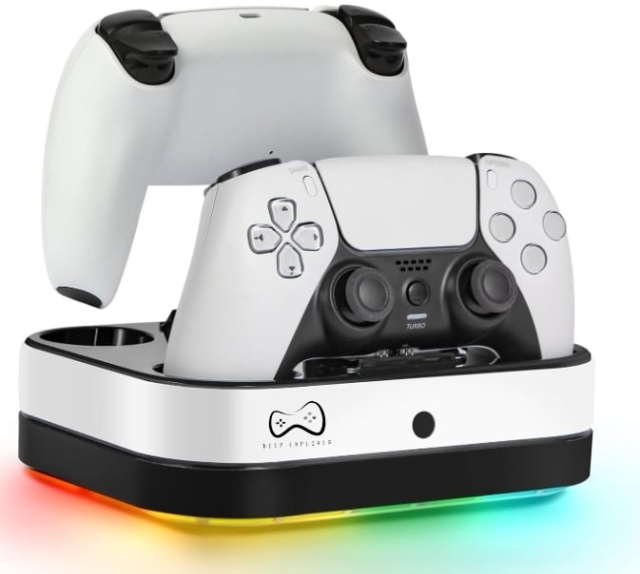 Deep Explorer PS5-latausasema ryhmässä KODINELEKTRONIIKKA / Pelikonsolit & Tarvikkeet / Sony PlayStation 5 @ TP E-commerce Nordic AB (D17391)