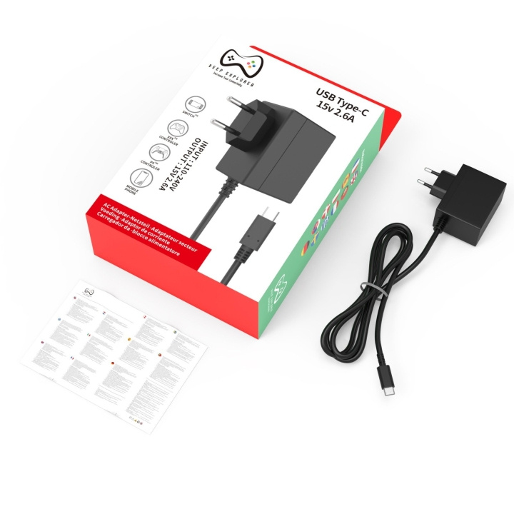 Deep Explorer Ac Power Usb-laturi ryhmässä KODINELEKTRONIIKKA / Pelikonsolit & Tarvikkeet / Nintendo Switch / Tarvikkeet @ TP E-commerce Nordic AB (D17393)