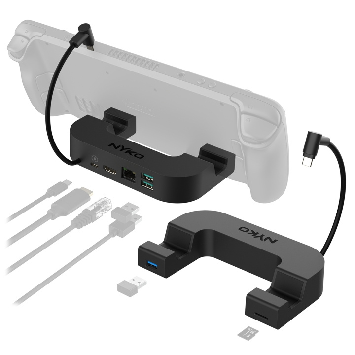 Nyko Steam Deck Power Dock 7-In-1 Usb-C telakointiasema ryhmässä ÄLYPUHELIMET JA TABLETIT / Laturit & Kaapelit / Telakointiasemat @ TP E-commerce Nordic AB (D17497)