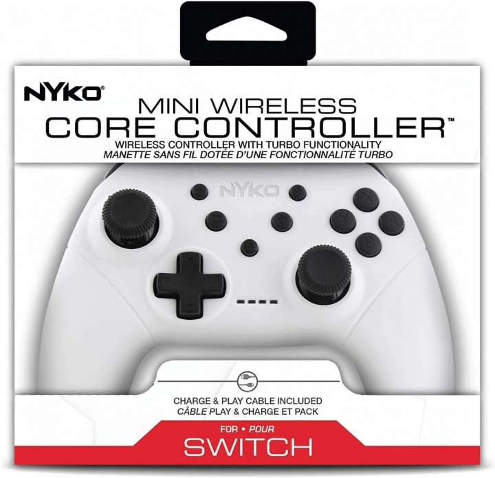 Nyko Mini Wireless Core Controller - valkoinen Switchille ryhmässä KODINELEKTRONIIKKA / Pelikonsolit & Tarvikkeet / Nintendo Switch / Tarvikkeet @ TP E-commerce Nordic AB (D17500)