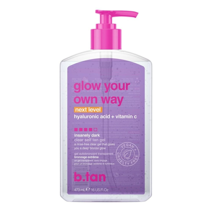 b.tan Glow Your Own Way NEXT LEVEL rusketusgeeli 473 ml ryhmässä KAUNEUS JA TERVEYS / Ihonhoito / Rusketus / Itseruskettava @ TP E-commerce Nordic AB (D17624)