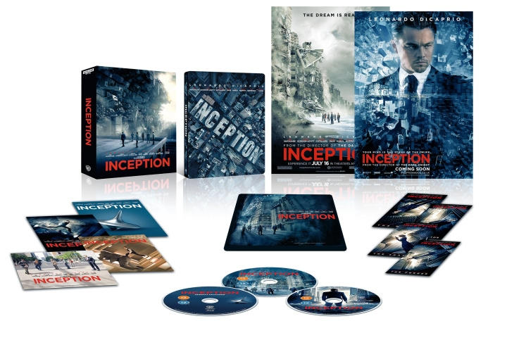 INCEPTION STEELBOOK 3-disc (BD + 4K UHD ryhmässä KODINELEKTRONIIKKA / Ääni & Kuva / TV & Tarvikkeet / Elokuvat / Blu-ray @ TP E-commerce Nordic AB (D17636)