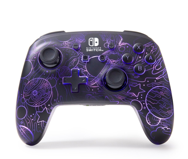 PowerA Parannettu langaton ohjain Lumectralla - Galactic Vortex (Nintendo Switch) ryhmässä KODINELEKTRONIIKKA / Pelikonsolit & Tarvikkeet / Nintendo Switch / Tarvikkeet @ TP E-commerce Nordic AB (D17677)