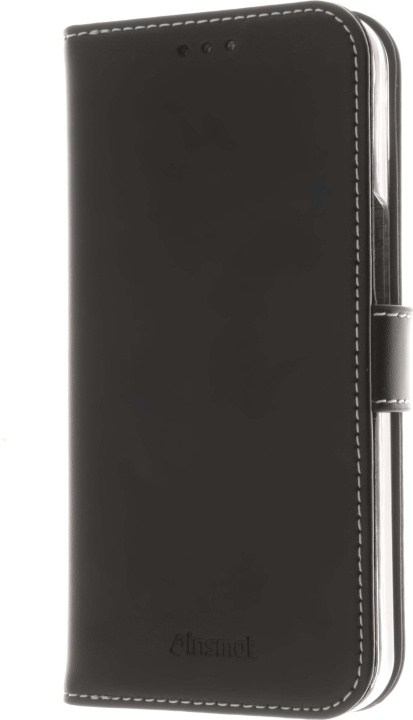 Insmat Exclusive Flip Case lompakkokotelo, iPhone 13, musta ryhmässä ÄLYPUHELIMET JA TABLETIT / Puhelimen suojakotelo / Apple / iPhone 13 @ TP E-commerce Nordic AB (D17908)