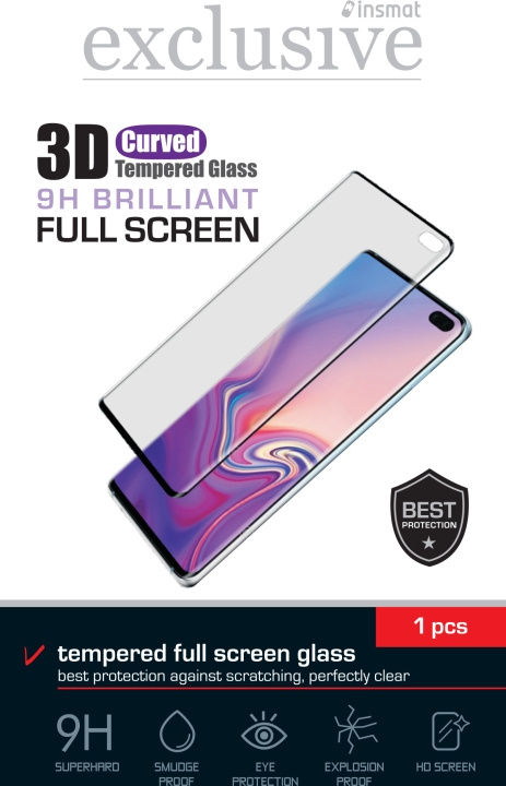 Insmat Full Screen -panssarilasi, OnePlus 10 Pro, musta ryhmässä ÄLYPUHELIMET JA TABLETIT / Puhelimen suojakotelo / OnePlus @ TP E-commerce Nordic AB (D17942)
