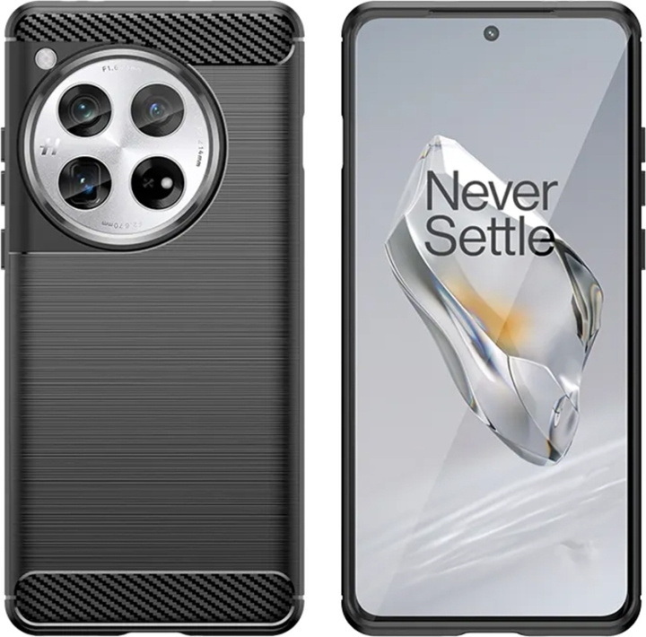 Insmat C&S Style -takakuori, OnePlus 12, musta ryhmässä ÄLYPUHELIMET JA TABLETIT / Puhelimen suojakotelo / OnePlus @ TP E-commerce Nordic AB (D18038)