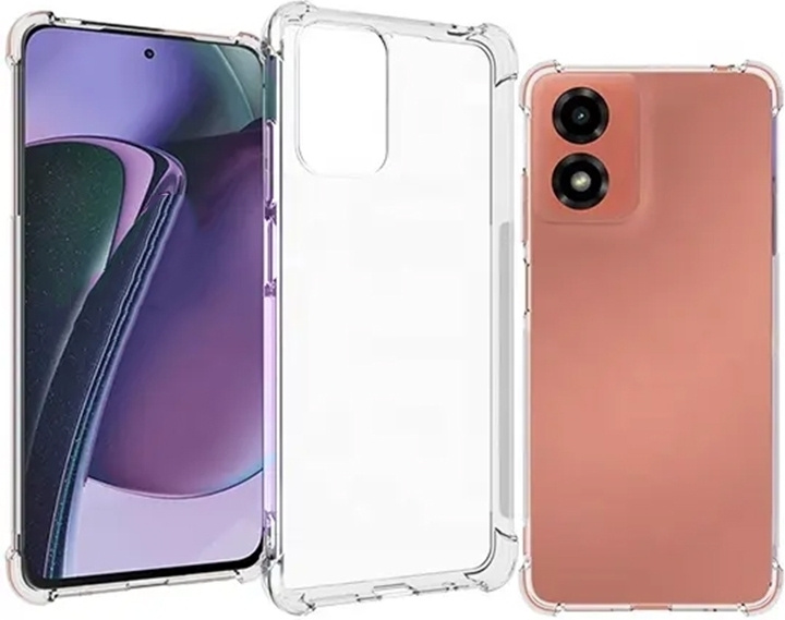 Insmat Impact Case -takakuori, Motorola G04, läpinäkyvä ryhmässä ÄLYPUHELIMET JA TABLETIT / Puhelimen suojakotelo / Motorola @ TP E-commerce Nordic AB (D18055)