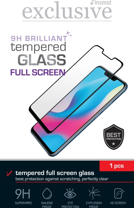 Insmat Full Screen Brilliant Glass -panssarilasi, Samsung Galaxy A25 / A15 5G, musta ryhmässä ÄLYPUHELIMET JA TABLETIT / Puhelimen suojakotelo / Samsung @ TP E-commerce Nordic AB (D18095)