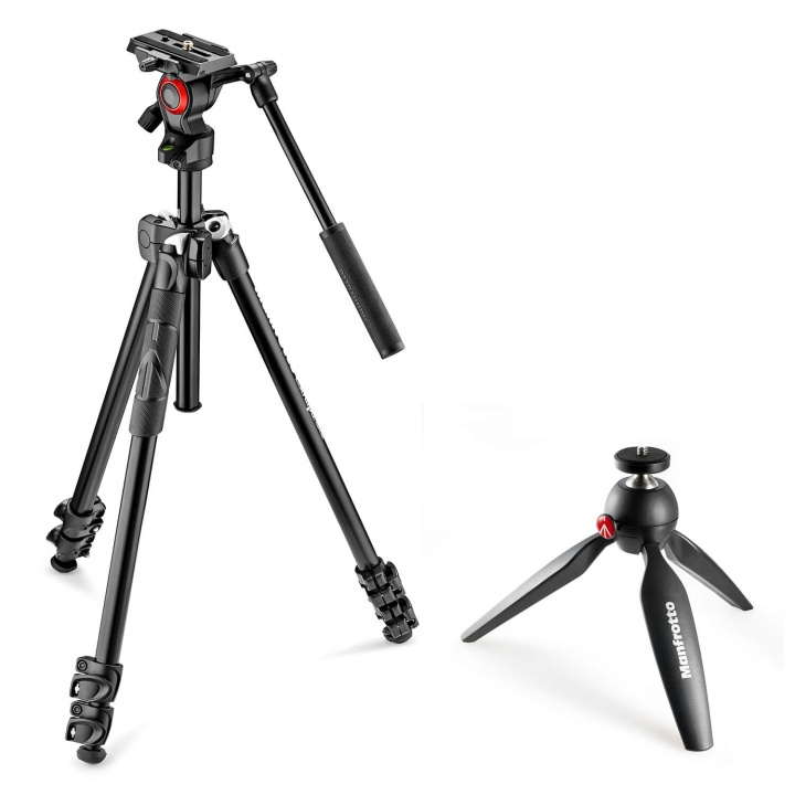 Manfrotto 290 Light Video Head Pixi Video Bundle ryhmässä KODINELEKTRONIIKKA / Valokuvat & Videot / Valokuvauslaitteet / Kolmijalka @ TP E-commerce Nordic AB (D18122)