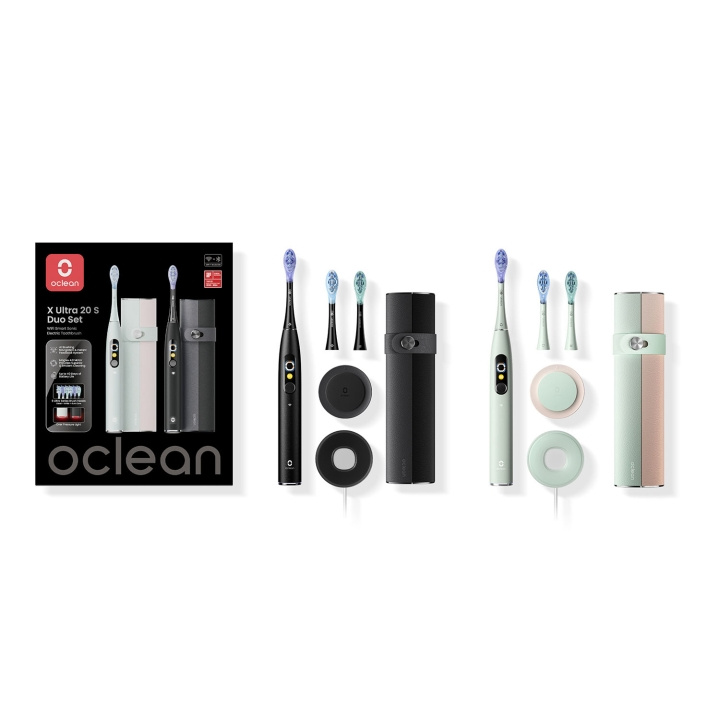 Oclean Sähköhammasharja X Ultra 20 S Duo Set Vihreä+Musta ryhmässä KAUNEUS JA TERVEYS / Suunhoito / Sähköhammasharjat @ TP E-commerce Nordic AB (D18135)