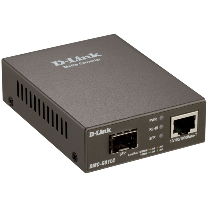 D-Link DMC-G01LC 10/100/1000Mbps to SFP Standalone Media Converter ryhmässä TIETOKOONET & TARVIKKEET / Verkko / Mediamuuntimet @ TP E-commerce Nordic AB (D18171)