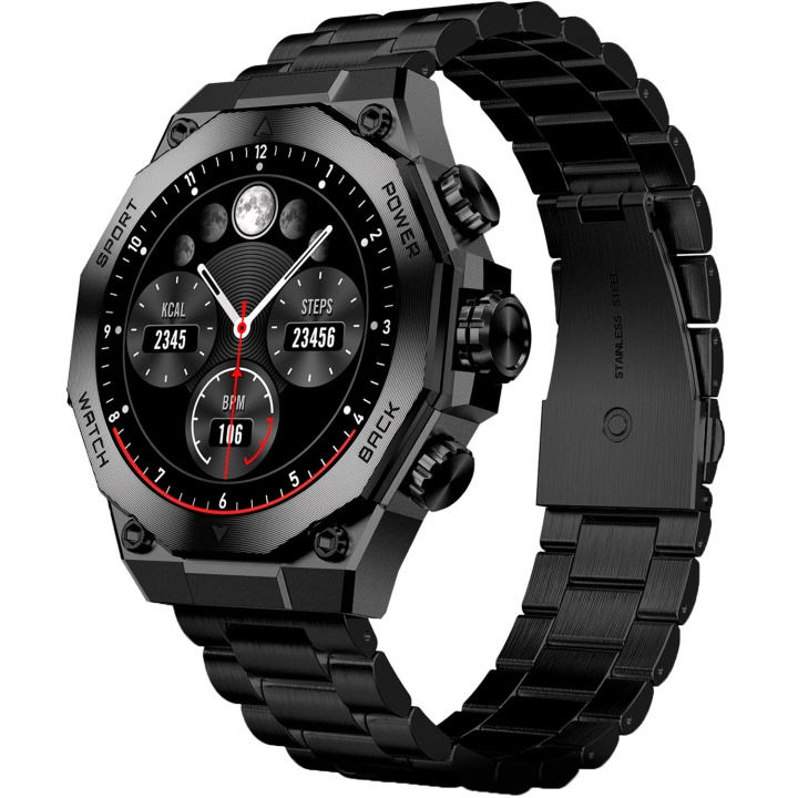 KSIX Smartklocka Titanium - Svart ryhmässä URHEILU, VAPAA-AIKA JA HARRASTUS / Urheilu- ja sykekellot / Älykellot @ TP E-commerce Nordic AB (D18179)
