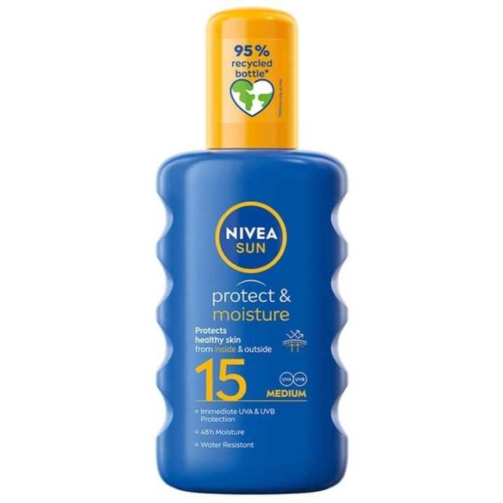 Nivea Sun Protect & Moisture Spray SPF15 200ml ryhmässä KAUNEUS JA TERVEYS / Ihonhoito / Rusketus / Aurinkosuoja @ TP E-commerce Nordic AB (D18215)
