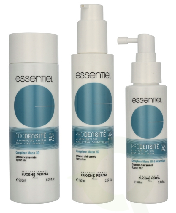 Eugene Perma Essentiel Pro Densite #2 Set 450 ml Shampoo 200ml/Conditioner 150ml/Serum 100ml ryhmässä KAUNEUS JA TERVEYS / Hiukset &Stailaus / Hiustenhoito / Shampoo @ TP E-commerce Nordic AB (D18371)