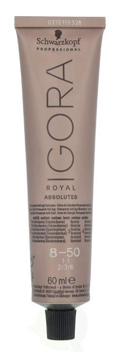 Schwarzkopf Igora Royal Absolutes Permanent Color Creme 60 ml 8-50 ryhmässä KAUNEUS JA TERVEYS / Hiukset &Stailaus / Hiustenhoito / Hiusväri / Hiusväri & Väripommi @ TP E-commerce Nordic AB (D18377)