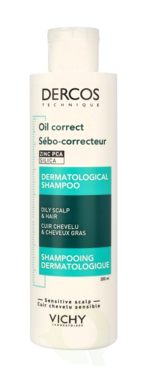Vichy Dercos Oil-Correct Dermatological Shampoo 200 ml ryhmässä KAUNEUS JA TERVEYS / Hiukset &Stailaus / Hiustenhoito / Shampoo @ TP E-commerce Nordic AB (D18454)