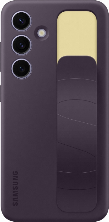 Samsung Galaxy S24 Standing Grip Case -suojakotelo, tummanvioletti ryhmässä ÄLYPUHELIMET JA TABLETIT / Puhelimen suojakotelo / Samsung @ TP E-commerce Nordic AB (D18493)
