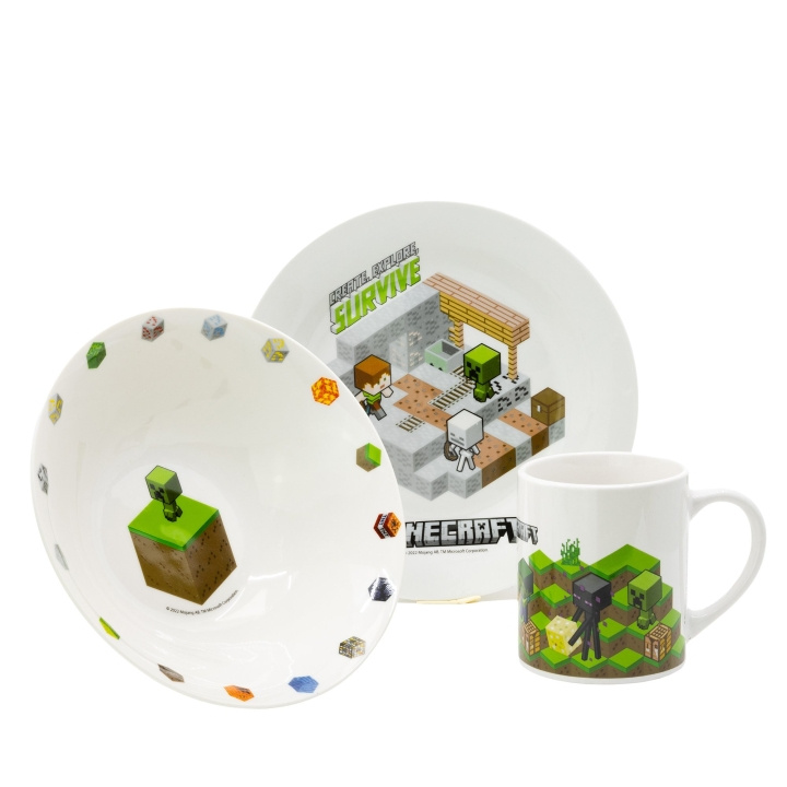 MINECRAFT Stor - 3-osainen keraaminen lahjasetti - MINECRAFT (40485) ryhmässä LELUT, TUOTTEET LAPSILLE JA VAUVOILLE / Syö ja juo / Lasten astiat @ TP E-commerce Nordic AB (D18601)