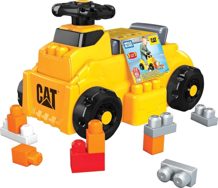 Mega Bloks CAT Build n\' Play Ride-On (HDJ29)) ryhmässä LELUT, TUOTTEET LAPSILLE JA VAUVOILLE / Leikkikalut, Askartelu &Pelit / Kävelyautot @ TP E-commerce Nordic AB (D18605)