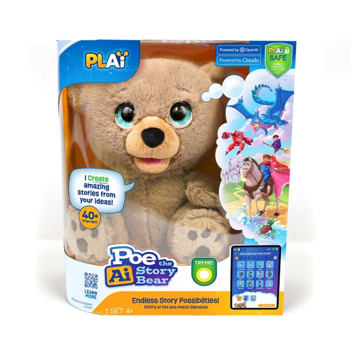 Play-I Poe Interaktiivinen tekoälykarhu (90255) ryhmässä LELUT, TUOTTEET LAPSILLE JA VAUVOILLE / Lelut vauvoille (0-3v) / Pehmolelut @ TP E-commerce Nordic AB (D18641)