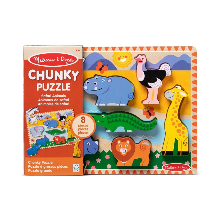 Melissa & Doug Safari-palapeli - 8 palaa (50202) ryhmässä LELUT, TUOTTEET LAPSILLE JA VAUVOILLE / Leikkikalut, Askartelu &Pelit / Lasten palapeli @ TP E-commerce Nordic AB (D18646)