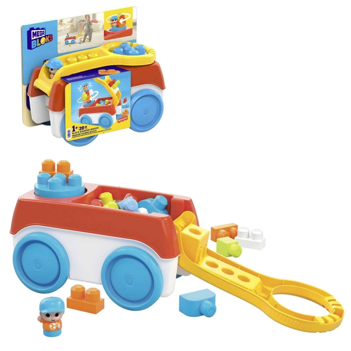 Mega Bloks Lohkon pyörivä vaunu (HHN00) ryhmässä LELUT, TUOTTEET LAPSILLE JA VAUVOILLE / Lelut vauvoille (0-3v) / Toiminnalliset lelut @ TP E-commerce Nordic AB (D18739)