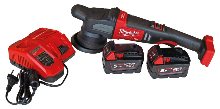 Milwaukee M18 FUEL FROP15-502X 18v Random Orbital Polisher Inc 2x 5.0Ah Batt 2x 5.0Ah Akku ryhmässä KOTI, TALOUS JA PUUTARHA / Työkalut & Tee itse / Muut sähkötyökalut @ TP E-commerce Nordic AB (D18846)