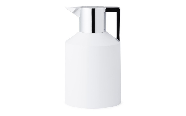 Normann Copenhagen Geo tyhjiökannu 1,5L - Valkoinen/hopea ryhmässä URHEILU, VAPAA-AIKA JA HARRASTUS / Ulkoilu / Termos- ja vesipullot @ TP E-commerce Nordic AB (D18878)