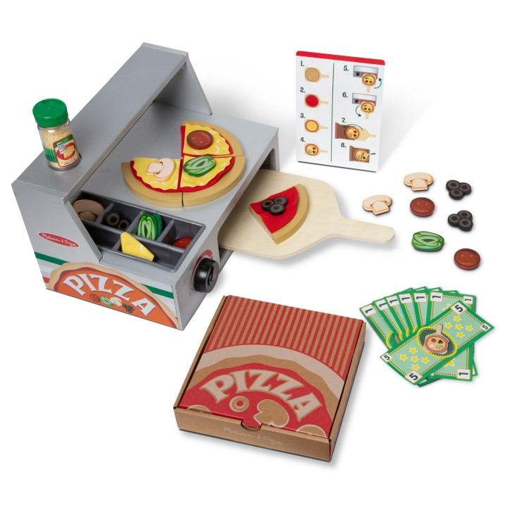 Melissa & Doug Melissa and Doug - Top & Bake Pizza Counter (9465) ryhmässä LELUT, TUOTTEET LAPSILLE JA VAUVOILLE / Leikkikalut, Askartelu &Pelit / Pieni koti ja roolileikki @ TP E-commerce Nordic AB (D18897)