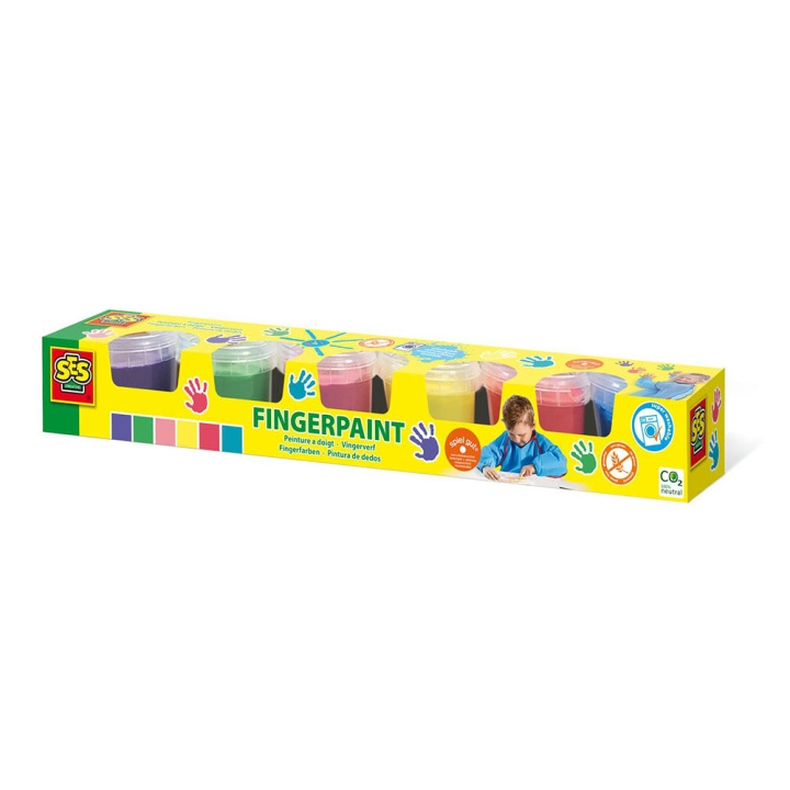 SES Creative Fingerpaint 6 colours - (S00315) ryhmässä LELUT, TUOTTEET LAPSILLE JA VAUVOILLE / Leikkikalut, Askartelu &Pelit / Käsityöt @ TP E-commerce Nordic AB (D18915)