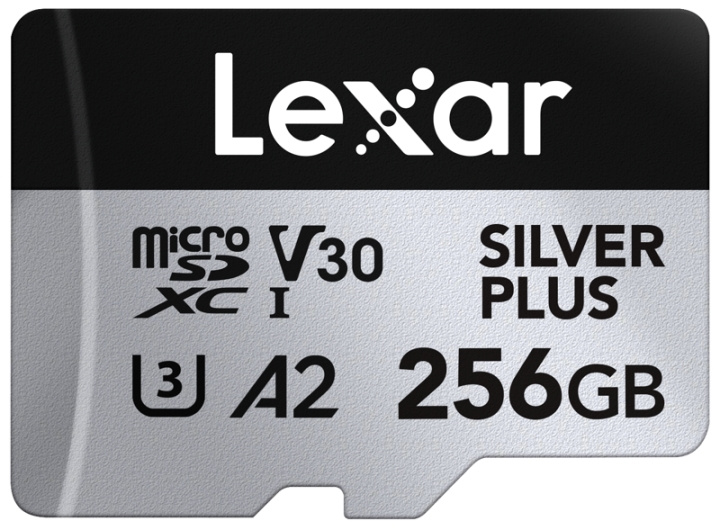 Lexar microSDXC Professional SILVER Plus UHS-I/U3/A2/4K R205/W150 (V30) - 256GB ryhmässä KODINELEKTRONIIKKA / Tallennusvälineet / Muistikortit / SD/SDHC/SDXC @ TP E-commerce Nordic AB (D18931)
