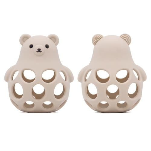 Magni Nallepallo, nallekuvio, beige - (5734) ryhmässä LELUT, TUOTTEET LAPSILLE JA VAUVOILLE / Vauvatuotteet / Tutit & Hammasrenkaat @ TP E-commerce Nordic AB (D18933)