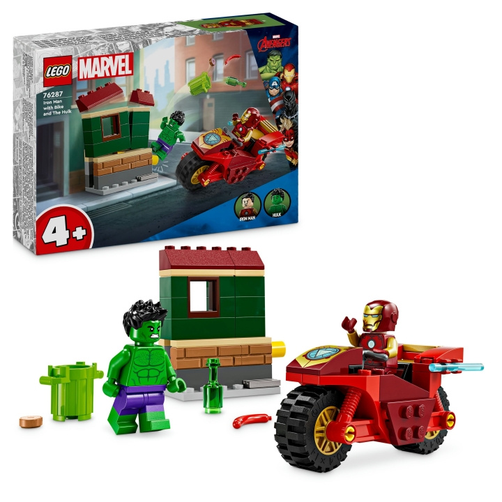 LEGO Supersankarit - Rautamies pyörän kanssa ja Hulk (76287) ryhmässä LELUT, TUOTTEET LAPSILLE JA VAUVOILLE / Leikkikalut, Askartelu &Pelit / Rakennuslelut / Lego @ TP E-commerce Nordic AB (D19020)