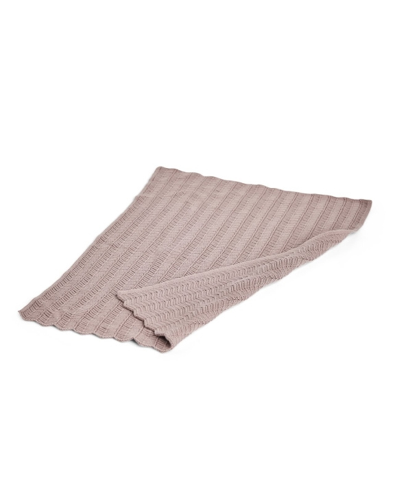 Smallstuff Nukkehuopa, kalanruotoneulos, puuteri - (40017-23) ryhmässä LELUT, TUOTTEET LAPSILLE JA VAUVOILLE / Lasten tekstiilit / Vauvan huovat @ TP E-commerce Nordic AB (D19083)