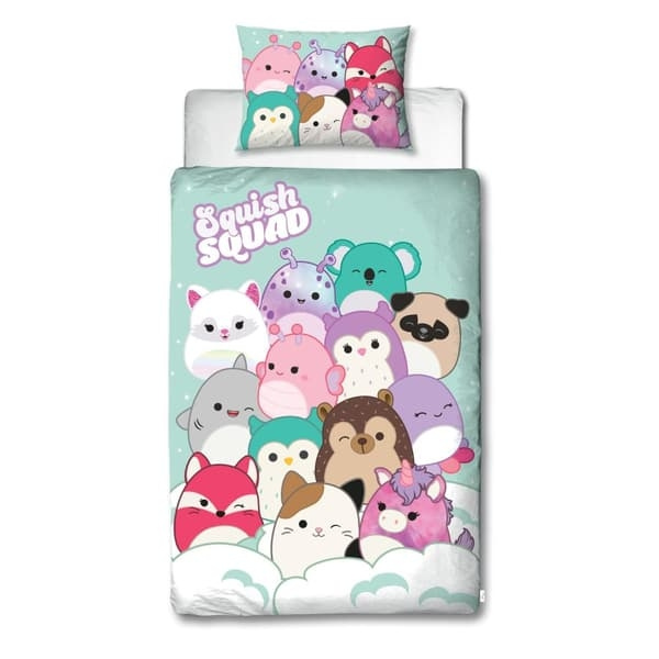 Squishmallows Vuodevaatteet - aikuisten koko 140 x 200 cm - Squishmallows (SQM158) ryhmässä LELUT, TUOTTEET LAPSILLE JA VAUVOILLE / Lasten tekstiilit / Sänkyvaatteet @ TP E-commerce Nordic AB (D19111)