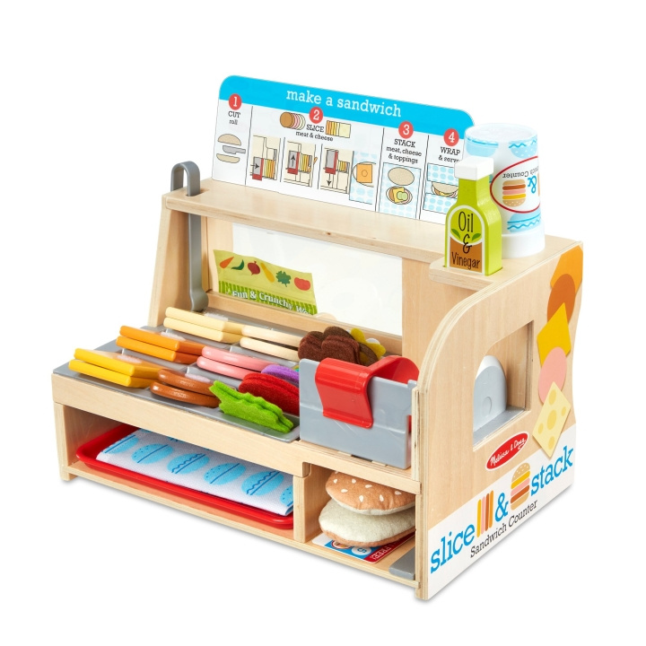 Melissa & Doug Slice & Stack Sandwich Counter (41650) ryhmässä LELUT, TUOTTEET LAPSILLE JA VAUVOILLE / Leikkikalut, Askartelu &Pelit / Pieni koti ja roolileikki @ TP E-commerce Nordic AB (D19116)