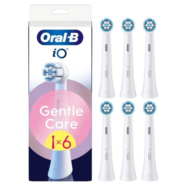Oral B Oral-B iO Series Gentle Care -suihkuharjan vaihtoharjanpäät - valkoinen - 6 kpl ryhmässä KAUNEUS JA TERVEYS / Suunhoito / Sähköhammasharjat Tarvikkeet @ TP E-commerce Nordic AB (D19186)