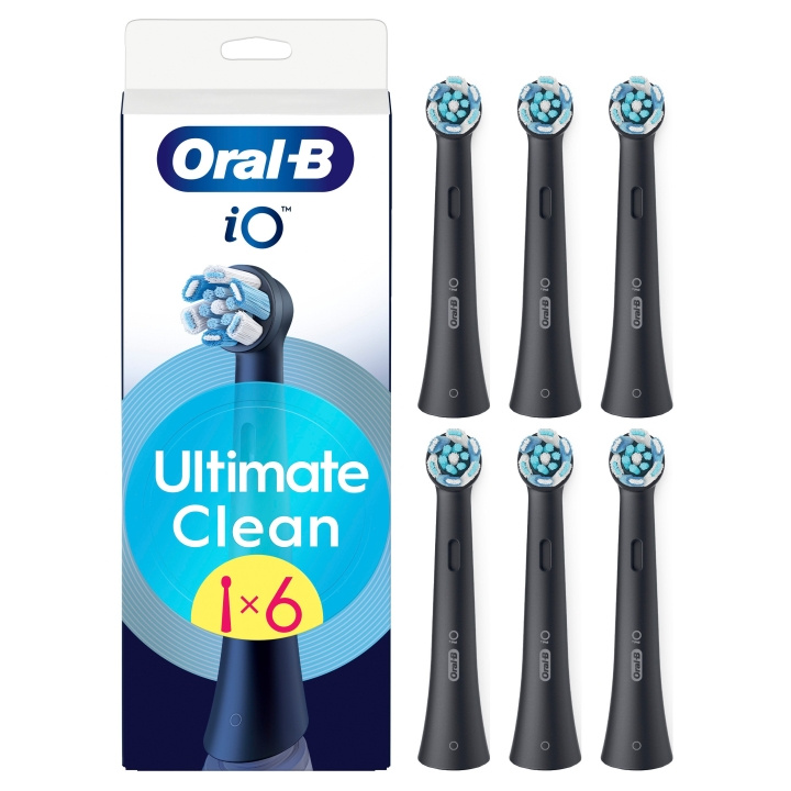 Oral B iO-sarjan Ultimate Clean -vaihtoharjanpäät - musta - 6 kpl ryhmässä KAUNEUS JA TERVEYS / Suunhoito / Sähköhammasharjat Tarvikkeet @ TP E-commerce Nordic AB (D19187)