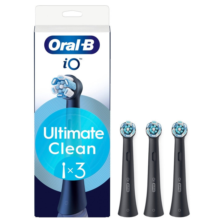 Oral B iO-sarjan Ultimate Clean -vaihtoharjanpäät - musta - 3 kpl ryhmässä KAUNEUS JA TERVEYS / Suunhoito / Sähköhammasharjat Tarvikkeet @ TP E-commerce Nordic AB (D19190)
