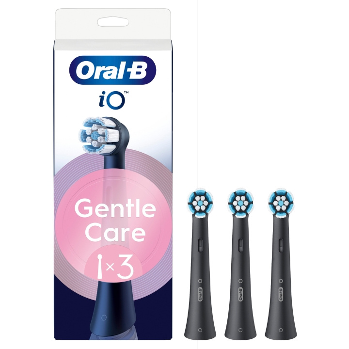 Oral B Oral-B iO Series Gentle Care -suihkuharjan vaihtoharjanpäät - musta - 3 kpl ryhmässä KAUNEUS JA TERVEYS / Suunhoito / Sähköhammasharjat Tarvikkeet @ TP E-commerce Nordic AB (D19191)