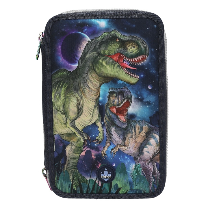 Dino World Kolminkertainen kynäkotelo LEDillä - GALAXY ryhmässä LELUT, TUOTTEET LAPSILLE JA VAUVOILLE / Leikkikalut, Askartelu &Pelit / Penaali @ TP E-commerce Nordic AB (D19217)