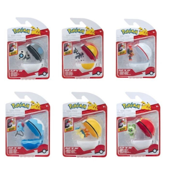 Pokémon Clip N Go Asst. (95057-20) ryhmässä LELUT, TUOTTEET LAPSILLE JA VAUVOILLE / Leikkikalut, Askartelu &Pelit / Figuurit, miniatyyrit ja tarvikkeet @ TP E-commerce Nordic AB (D19301)