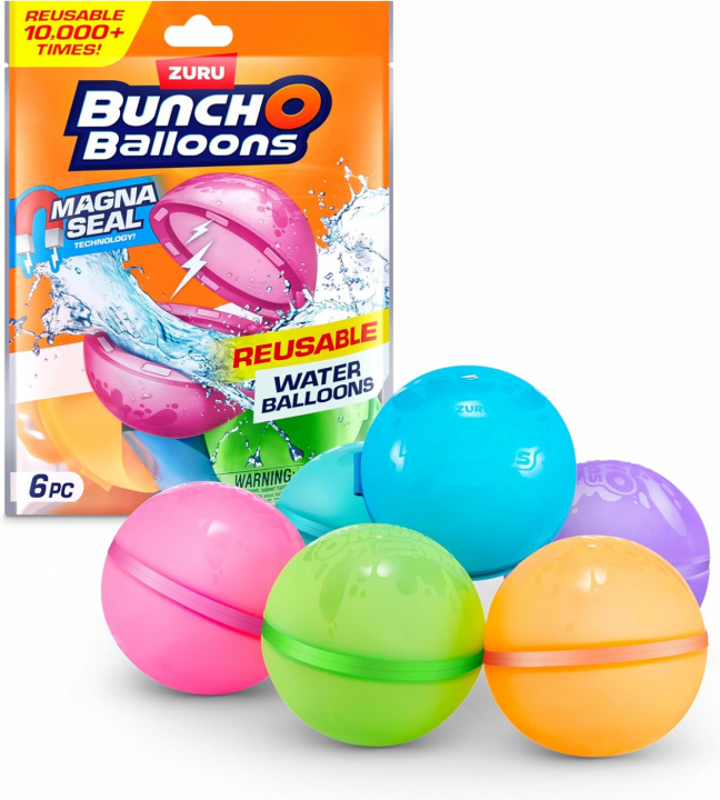 Bunch O \'Balloons Uudelleenkäytettävät vesipallot 6 pakettia (56593UQ1) ryhmässä LELUT, TUOTTEET LAPSILLE JA VAUVOILLE / Ulkoleut / Kylpylelut @ TP E-commerce Nordic AB (D19324)