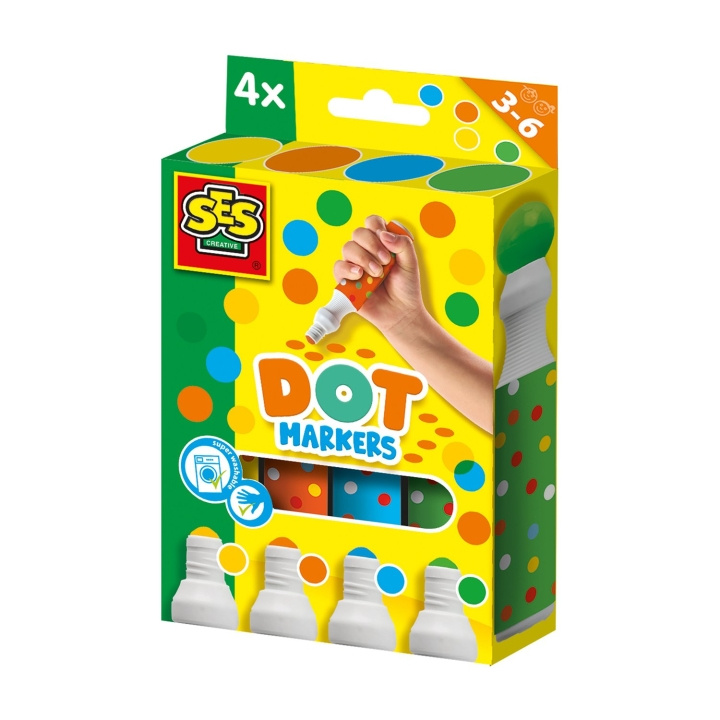 SES Creative Pistemerkit - 4 väriä XXL (S14600) ryhmässä LELUT, TUOTTEET LAPSILLE JA VAUVOILLE / Leikkikalut, Askartelu &Pelit / Käsityöt @ TP E-commerce Nordic AB (D19395)