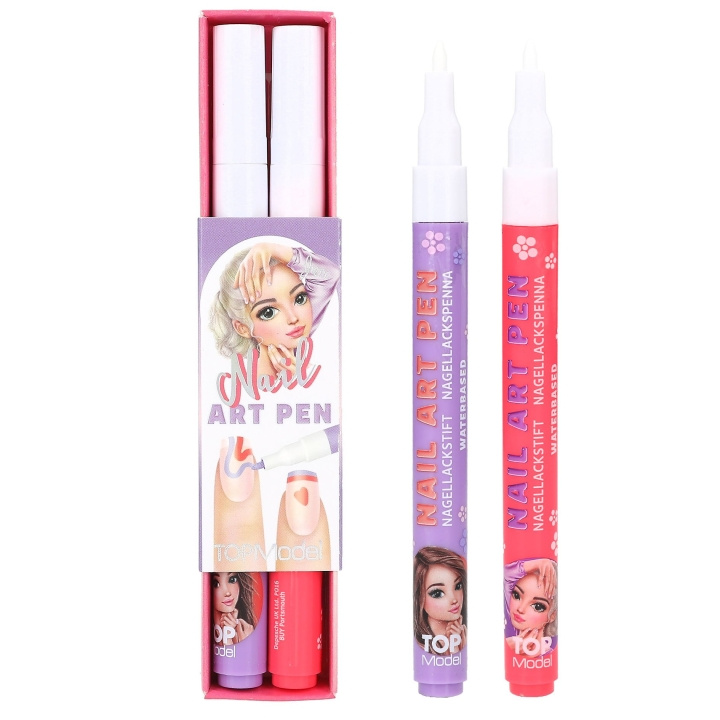 TOPModel TOPModel Kynsilakkakynäsetti BEAUTY and ME - vaaleanpunainen ja valkoinen, persikanvärinen ja violetti - 2 ml per kynä ryhmässä KAUNEUS JA TERVEYS / Manikyyri/Pedikyyri / Kynsilakka @ TP E-commerce Nordic AB (D19465)